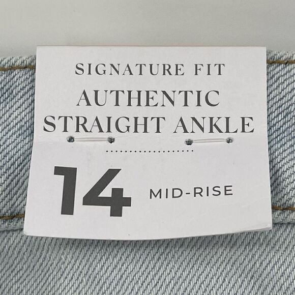Lane Bryant Authentic Straight Ankle Mid Rise Jean Flex Magic Waistband Women 14 - Picture 5 of 8